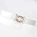 Fashion Metal Buckle Thin Stretchy Waist Belt Striped Elastic Waistband Elegant Women Girdle Accessories Female Belt. 