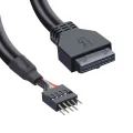 USB2.0 9Pin to USB3.0 19pin Front Panel Connector Converter USB 3.0 19/20pin to USB 2.0 9pin Header Male To Female. 
