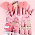 13/33pcs Professional Makeup Brush Set with Accessories for Combination Skin- Featuring Soft Brushes，Suitable for Beginners. 