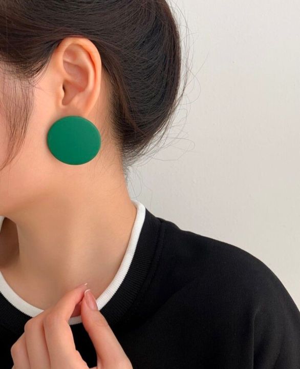 round stud multi matte colour earings for girls