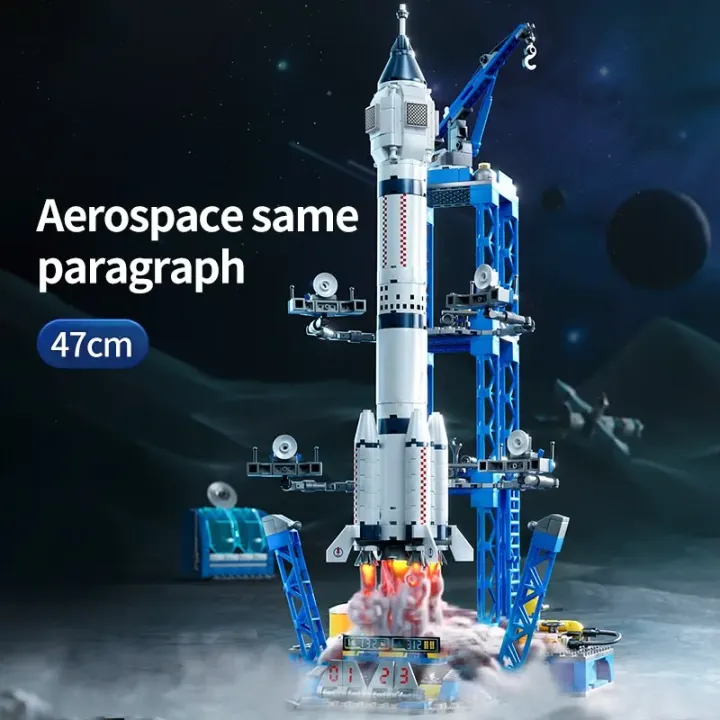 Space%20Shuttle%20Rocket%20Launch%20Center%20Lunar%20Lander%20DIY%20Model%20Building%20Blocks%20Mini%20Space%20Bricks%20Kids%20Astronaut%20Creative%20Assemble%20Toy%20-%20Image%202