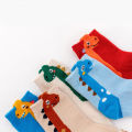 5 Pairs Kids Socks Cartoon Dinosaur Pattern Comfortable Children Socks For Boys And Girls. 