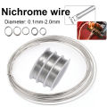 1pcs diameter 0.1-2.0mm nichrome wire cutting foam resistance wire heating nichrome alloy heating wire heating wire length 1-10M. 