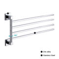 2/4 Swivel Towel Bars Hanger Stainless Steel Rotatable Bathrobe Towel Rack Holder Wall Mounted Bathroom Hardware. 