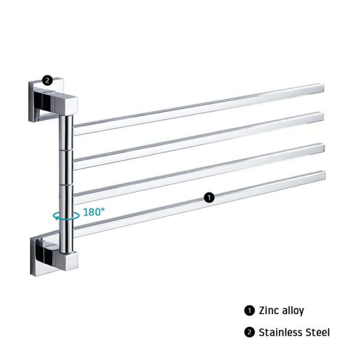 2/4%20Swivel%20Towel%20Bars%20Hanger%20Stainless%20Steel%20Rotatable%20Bathrobe%20Towel%20Rack%20Holder%20Wall%20Mounted%20Bathroom%20Hardware%20-%20Image%206