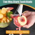 Stainless Steel Fruit Carving Knife Triangle Vegetable Fruit Slicer Push Planer Knife Carrots Peeler Non-slip Carving Blade Tool.