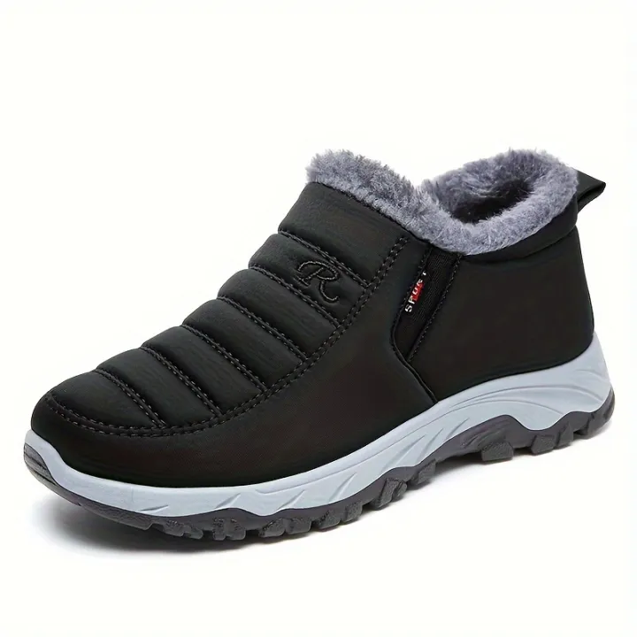 Women's%20Fleece%20Lined%20Snow%20Boots,%20Winter%20Warm%20Waterproof%20Slip%20On%20Ankle%20Boots,%20Thermal%20Outdoor%20Short%20Boots%20-%20Image%203