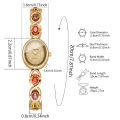 Elegant Diamond Bracelet Strap Women Watches Ladies Oval Dial Analog Quartz Wristwatch Reloj Mujer Girls Clock (Without Box).