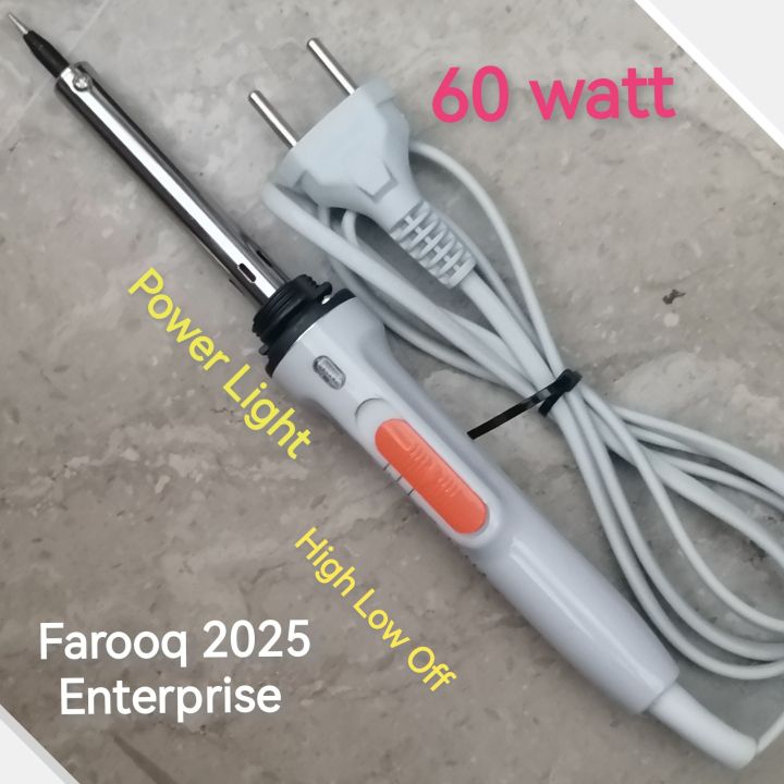 SOLDERING IRON 60W Adjustable HI/LOW Soldering Iron with OFF Button ...