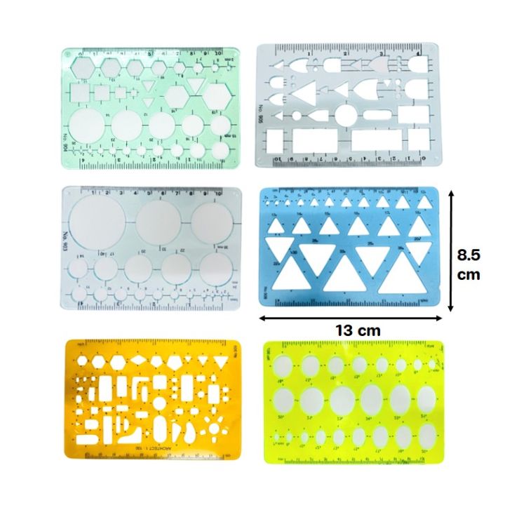 8.5x13mm plastic plate, multiple types to choose from, including circle, ellipse, triangle, electricity, computer, sanitary ware, plate, electric plate, circular template