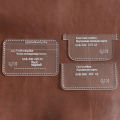 1set Leather Handmade Craft Women Coin Purse Bag Sewing Pattern Acrylic Stencil Template Sewing Accessories with Holes 10*8*4cm.