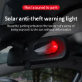 Solar powered car warning flashing light interior wiring free modification universal simulation anti-theft LED decorative light.