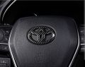 Toyota Yaris 2019-2024 Carbon Fiber Steering Logo + Steering Trim Carbon Fiber (Combo Pack). 