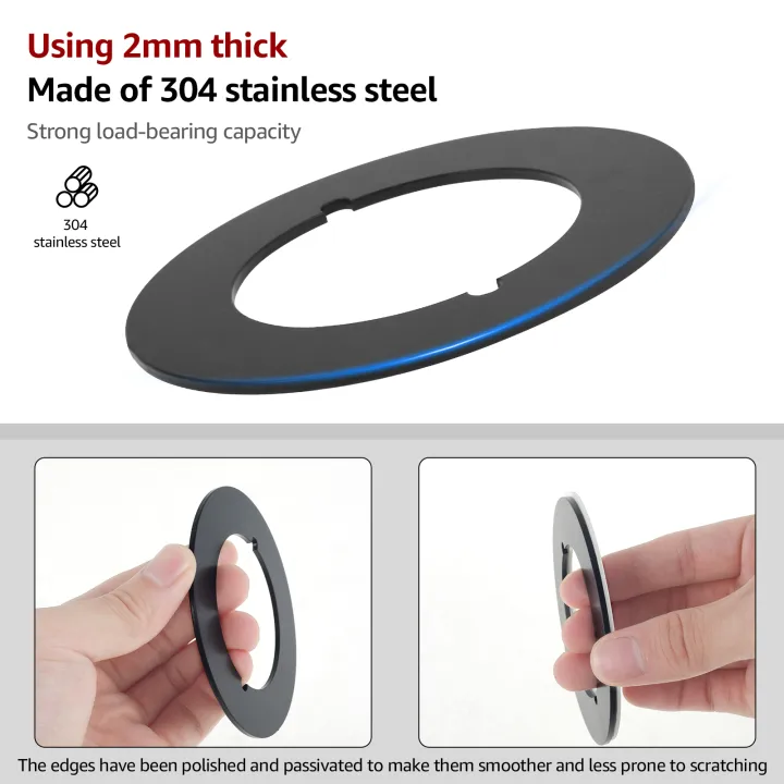 2%20Pcs%20Door%20Knob%20Plates%20Round%20Version%20Stainless%20Steel%20Door%20Reinforcement%20Plate%202-1/8"%20Inner%20Diameter%203-1/2"%20Outer%20Diameter%20Scar%20-%20Image%203