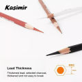 KASIMIR Colored Charcoal Pencils 4mm Thickened White/Light Brown/Black/Reddish Brown Easy To Color for Art Students Beginners.