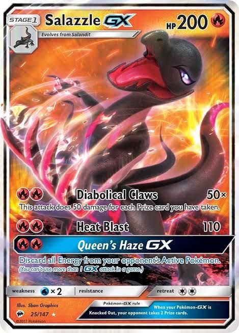 Salazzle GX 25/147  Pokemon Cards