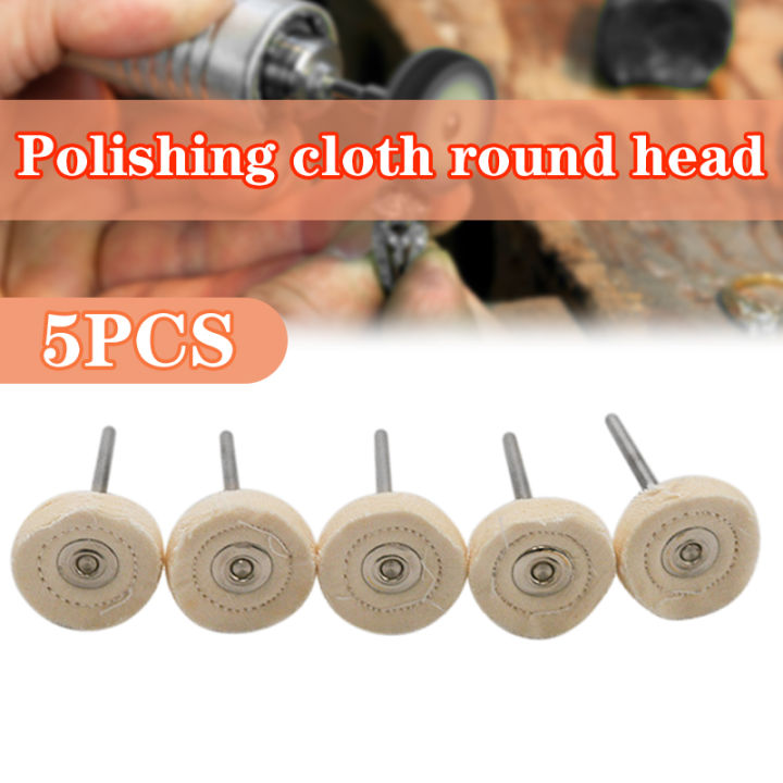 5Pcs Polish Cloth Polishing Wheel Buffer Pad Cotton For Dremel Jewelry Mold Cavity Medical Equipment Buffing Wheel Brush Head