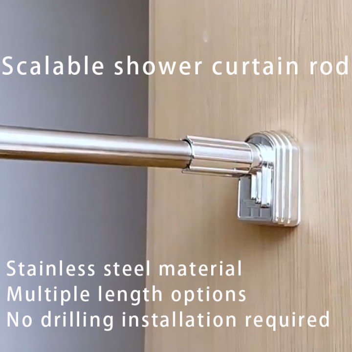 Silvery%20Adjustable%20Stainless%20Steel%20Shower%20Curtain%20Rod%20Clothes%20Drying%20Rack%20No-Drill%20Telescopic%20Pole%20for%20Laundry%20Room%20Bathroom%20-%20Image%207