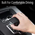 Black Perforated Leather Selector Lever Handle Gear Shift Knob Handball Cover for Audi A4 B9 A5 Q7 4M1 713 139F Q5 2016-2019.
