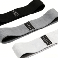 Basic Fabric Resistance Bands, Hip Booty Glute Thigh Workout Loops for Squats, Stretching, Yoga & Gym Fitness.