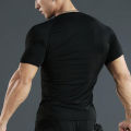 Men Compression Running T Shirt Fitness Tight Short Sleeve Tshirt Training Jogging Shirts Gym Sportswear Quick Dry Rashgard. 