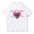 Sad Hamster Meme Im Just A Girl T Shirts Men/Women Clothing Harajuku Aesthetic Tshirt Vintage Unisex Streetwear Cotton Tops. 