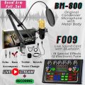 OriginaI BM800 High Quality Condenser Microphone with Live Sound Card - Full Set. 