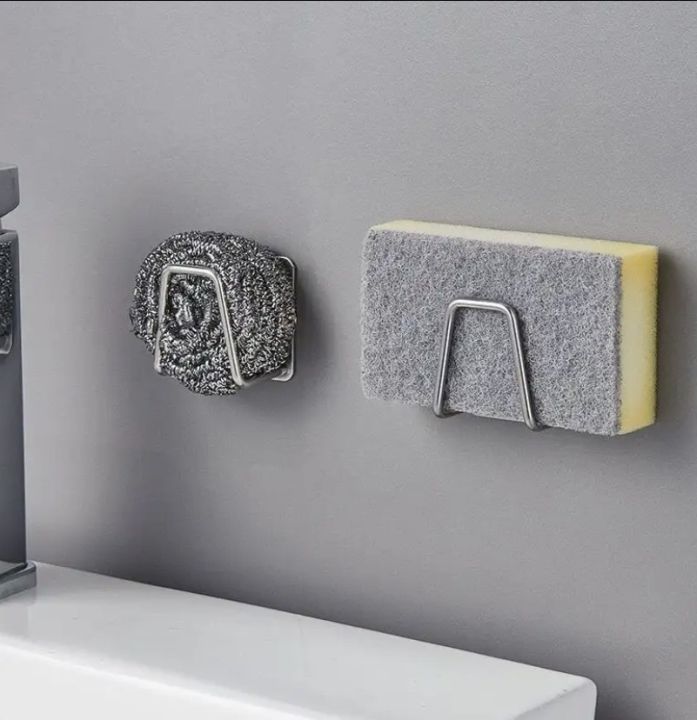 Kitchen  Sponge Holder Self Adhesive Sink Sponges Drain Drying Rack Kitchen Sink Accessories Storage Organizer