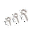 100pcs Stainless Steel Tiny Mini Eye Pins For Jewelry Making DIY Pendants Handmade Jewelry Findings Screw Eyes Threaded Hook.