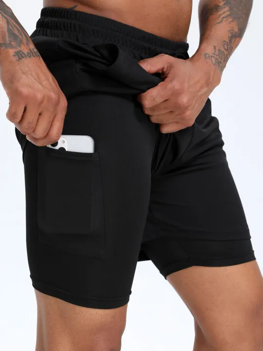 2-in-1%20Men's%20Performance%20Running%20Shorts%20-%20Moisture-Wicking,%20Compression%20Support%20With%20Secure%20Zipper%20Pocket%20For%20Gym%20&%20Training%20-%20Image%204
