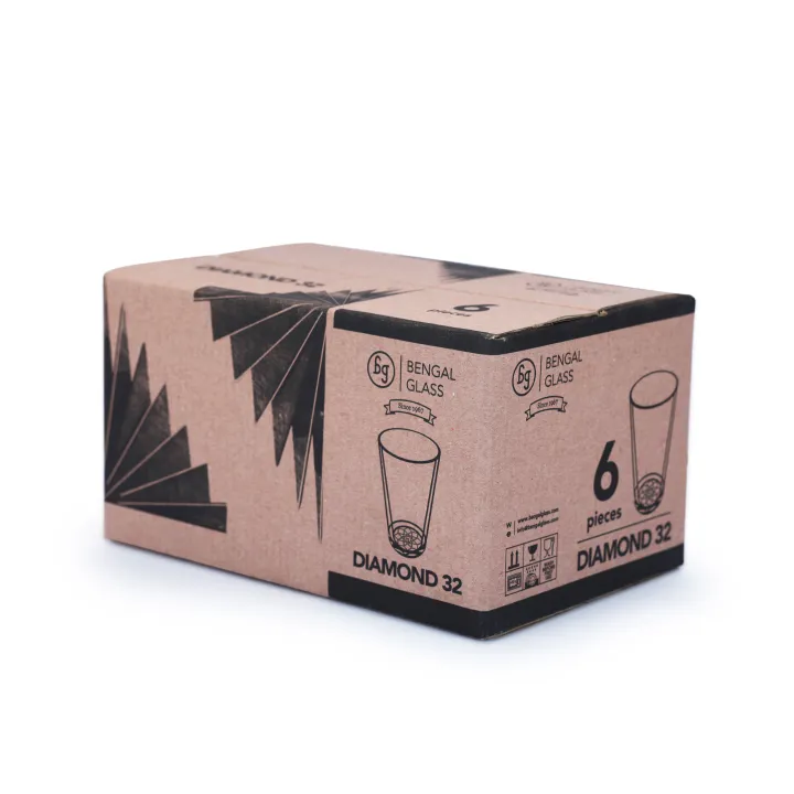 Bengal%20Glass%20%7C%20Diamond%20Glass%20Tumbler%20%7C%206%20Piece%20Set%20%7C%20Elegant%20Crystal%20Clear%20245%20ml%20Glasses%20-%20Image%208