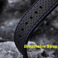 20mm 22mm Premium Silicone Watch Band Butterfly Buckle Waterproof Soft Strap Breathable Strap Replacement Universal Watch.