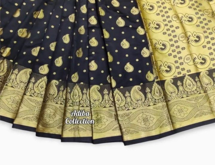 Silk%20semi%20katan%20saree%20for%20women/tangail%20silk%20saree/black%20semi%20katan%20saree%20-%20Image%202