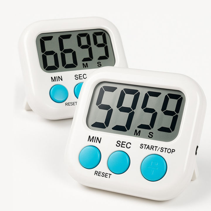 Digital Kitchen Timer for Cooking Baking Stud, and Office  Large LCD Display with Big Bold Numbers  Loud Beeping Alarm for Easy Hearing Countdown and Count-Up Timer  Ideal for Home Restaurant Classroom School Office Des Gym and Lab Use