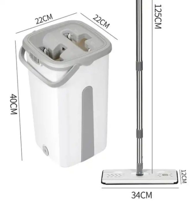 Scratch%20Flat%20Squeeze%20Bucket%20Mop%20System%20Cleaning%20Supplies%20with%202%20Reusable%20Pads-%20White%20-%20Image%205
