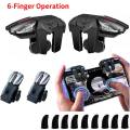 G21 Mobile Phone Game Trigger Gamepad Joystick 6-Finger Aim Shooting L1 R1 Key Button Game Fingertips For PUBG Game Controller.