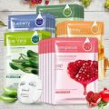 Bioaqua Skin Care Sheet Mask Aloe Olives Pomegranate Seaweed Batch Facial Mask Korean Face Care Green Tea Stick Masks. 
