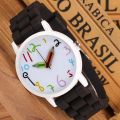 Ladies Little Fresh Jelly Silicone Pencil Digital Quartz Watch Middle And High School Simple Leisure Sports Pointer Watch. 