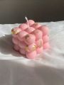 Large bubble candle with gold leafs with customise colour and scents. 