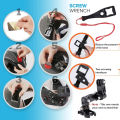 Motorcycle Helmet Accessories Kit Chin Mount Bracket Bike Holder for  Hero 13 12 11 10 9 SJCAM AKASO  Osmo Action Camera. 