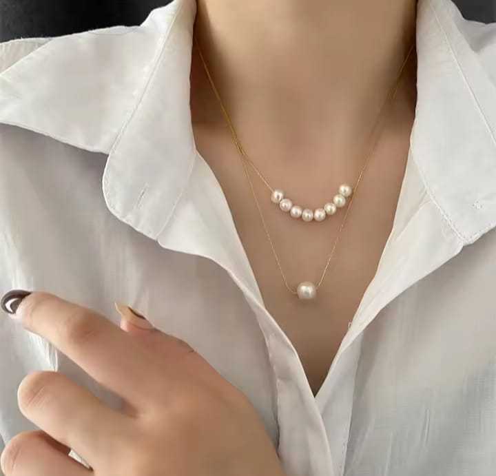 Pearl Double Layer Clavicle Chain Necklace