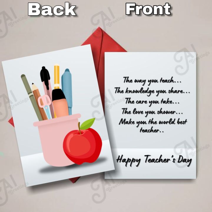 happy Teachers day wishing card
