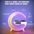 G63 Speaker Lamp - APP Control 3 in 1 Multi-Function Bluetooth Speaker With Wireless Charging, RGB Light and Alarm Clock - Charger G Lamp with Sunrise Alarm for Bedroom & Bedside table and k12 tws jbl. 