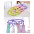 Circle socks hanger plate household plastic clip rotating windproof clothespin plastic hangers for clothes underwear bra rack Pack of 1 set. 