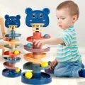 2-7 Layes Track Rolling Ball Pile Tower Early Educational Toy for Babies Rotating Track Educational Stacking Toy for Kids Gift. 