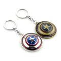Marvel Captain America Shield Keychain Fun Rotate Relieve Anxiety Toy Keyring Avengers Car Bag Key Holder. 