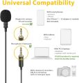 PowerDeWise Professional Grade 2 Lavalier Clip-On Microphones Set for Dual Interview - Double Lav Lapel Microphone 3.5mm. 
