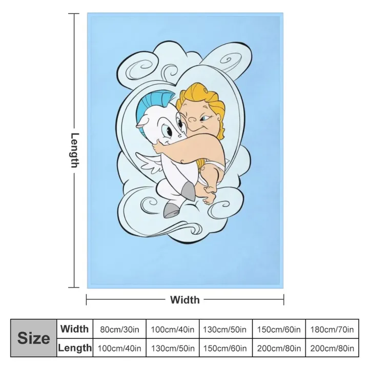 Friends:%20Hercules%20&%20Pegasus%20Throw%20Blanket%20Cute%20Blanket%20Vintage%20Blanket%20-%20Image%202