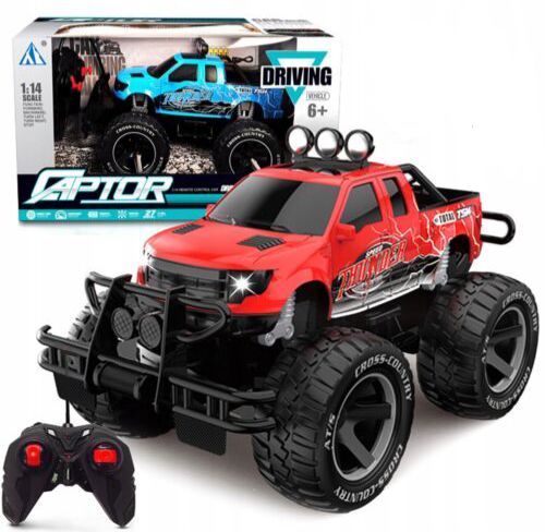 Captor 1:14 Scale Remote Control Car RC Truck – High Speed 20 Km/h Big Size 4-Wheel Drive Off-Road Racing Car with Rechargeable Battery – Durable RC Toy Vehicle for Kids Boys Girls Uni-Adults – Radio Controlled Drift Sport Car Gift