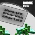 Roblox | Robux | Robux in cheap price | 100 Robux | 400 Robux | 700 Robux | Customisation Available | All available on Sabirs Collection | Trusted. 